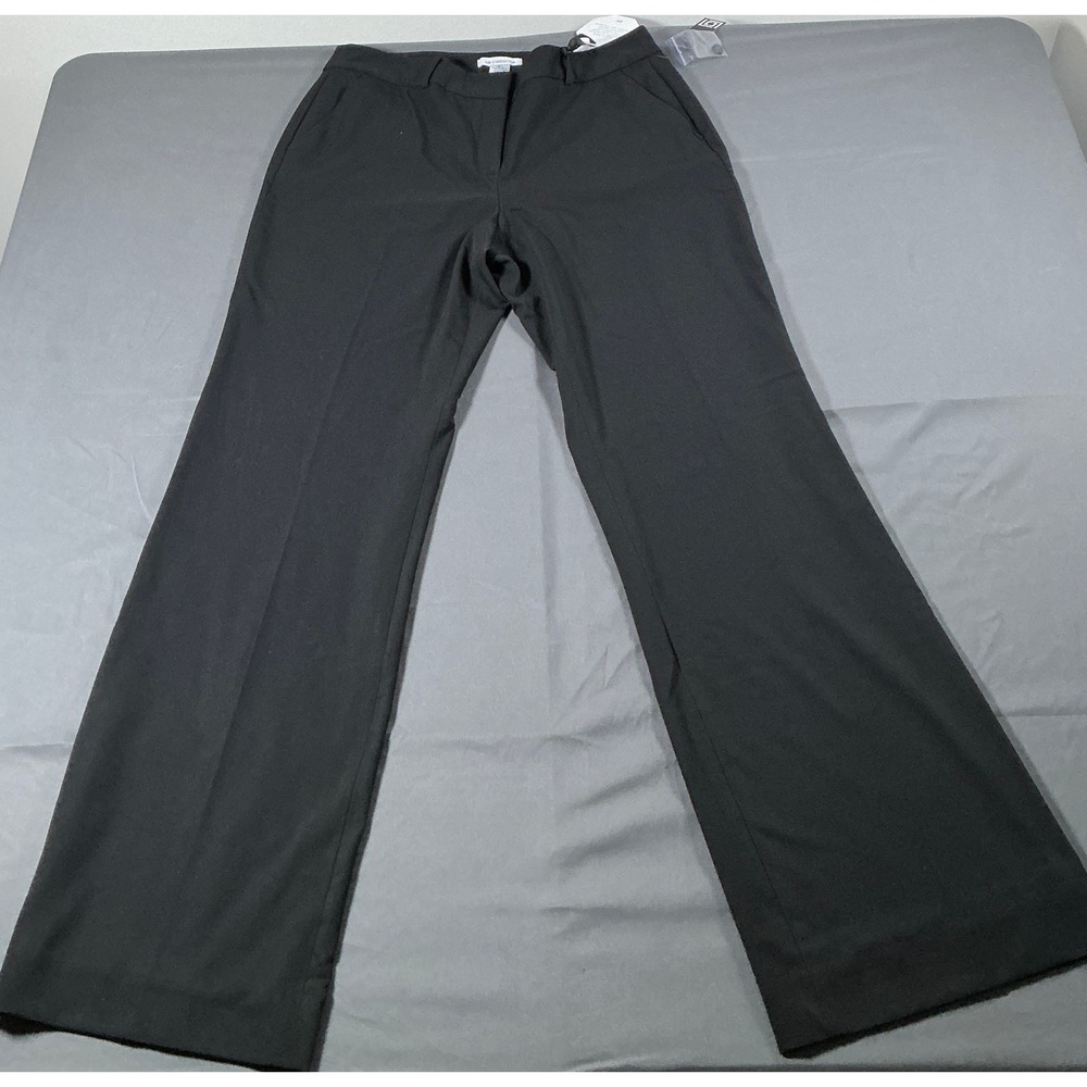 Liz Claiborne Secretly Slender Black Wide Leg Dress Pants 14T Tall New Sophie